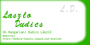 laszlo dudics business card