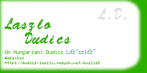 laszlo dudics business card
